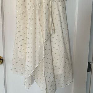 BCBGMaxAzria White and Gold Dress